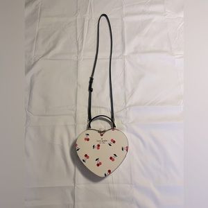 Kate Spade Heart Purse with Cherry Print - new, no tag.